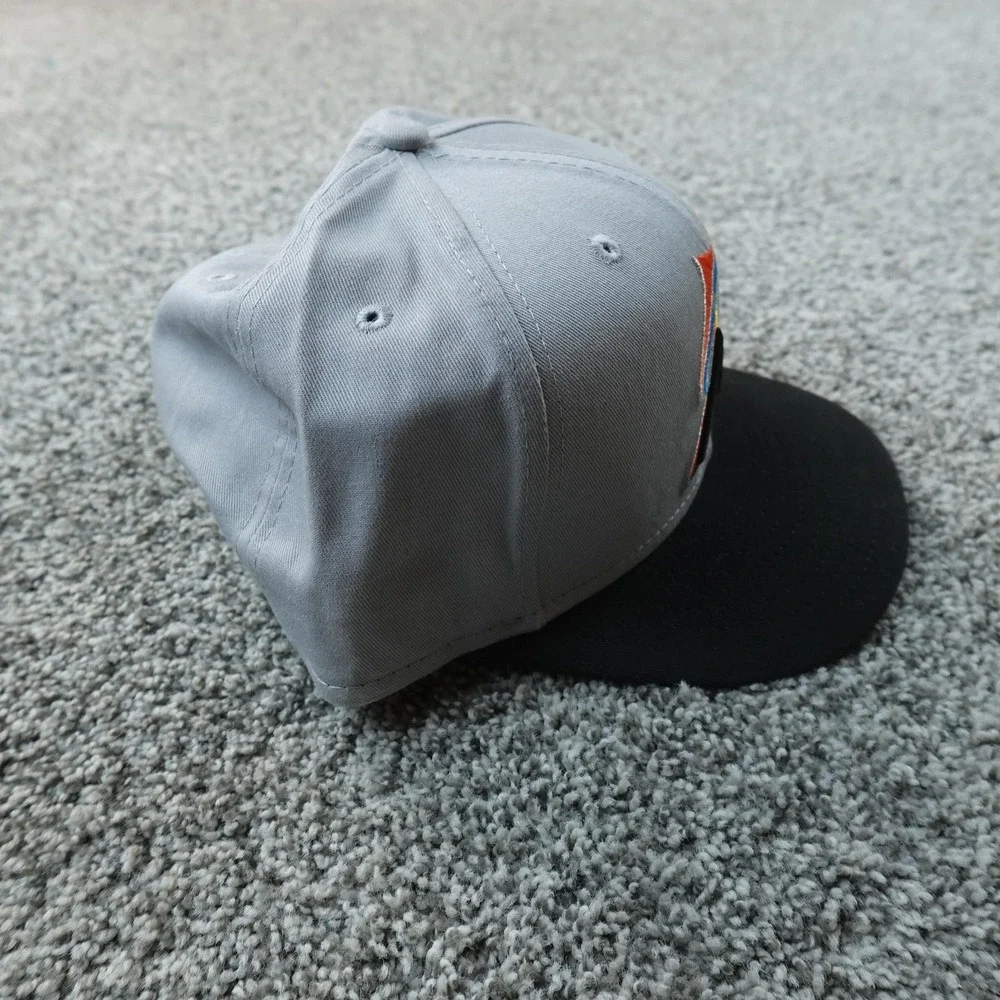 Miami Marlins Hat Cap Mens One Size Gray Black MLB‎ Baseball New Era Snap Back
